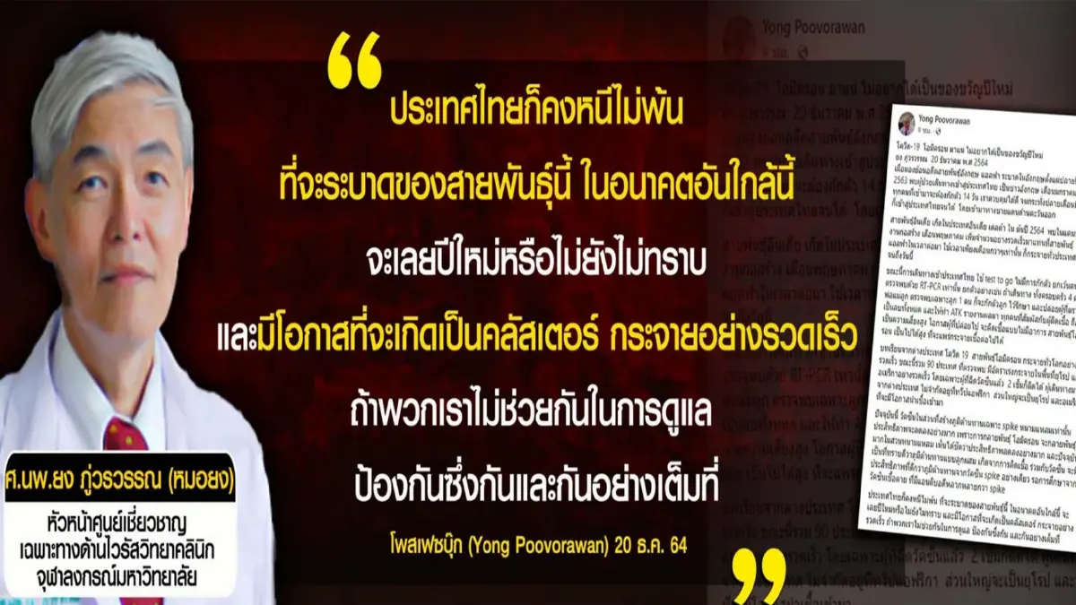 ไวรัสไม่กระจอก "โอมิครอน"ไวรัสสะเทือนโลก