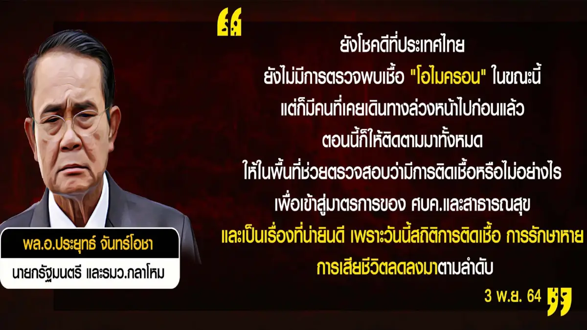 โอมิครอน ภัยใกล้ตัวของรัฐบาลและคนไทย