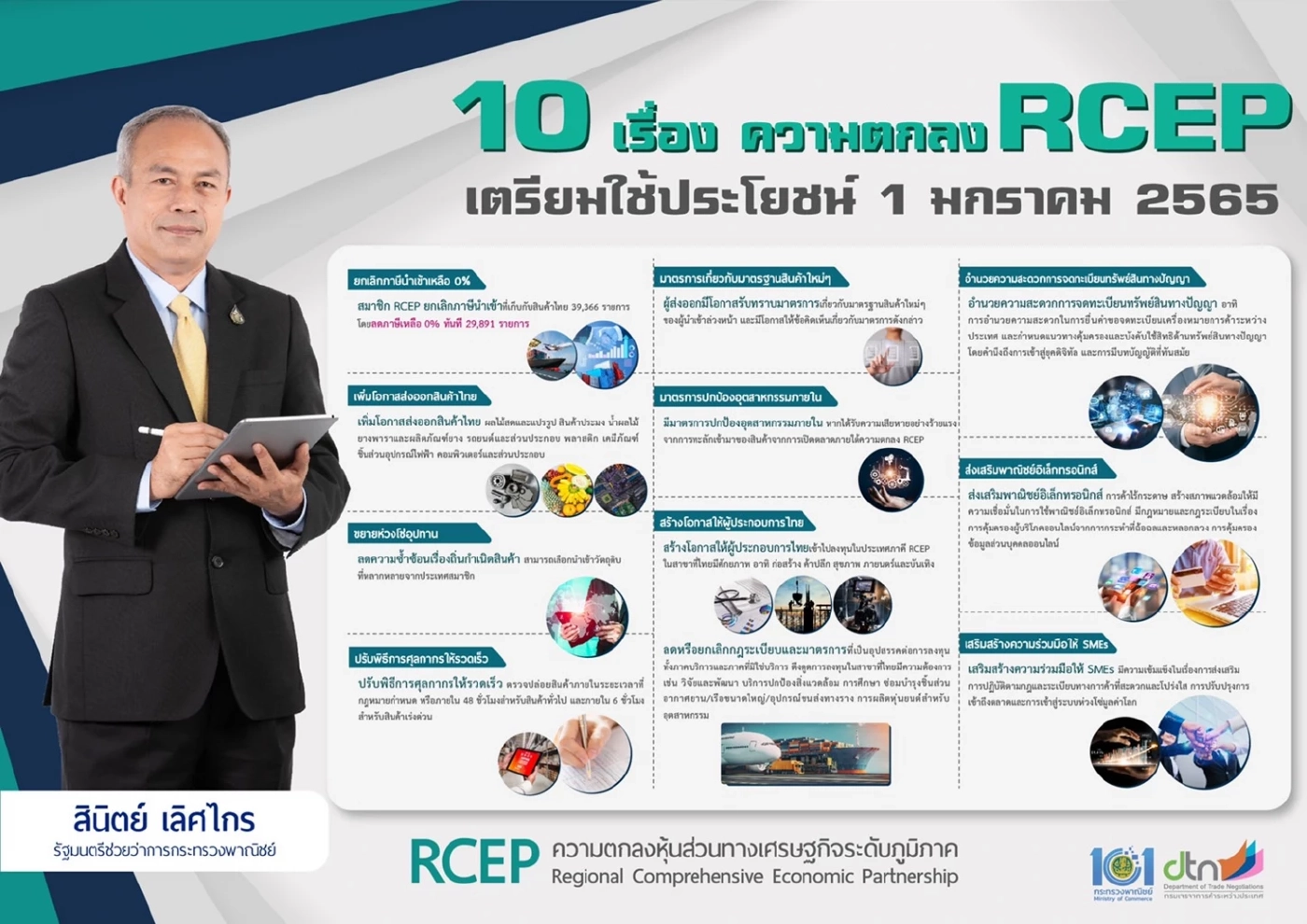 พาณิชย์ชี้ช่องใช้ประโยชน์จาก RCEP เพิ่มโอกาสการค้า