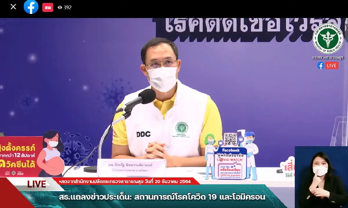 สธ. ยันไทยพบผู้ติดเชื้อโอมิครอนรวม 63 ราย รอผลอีก 20 ราย