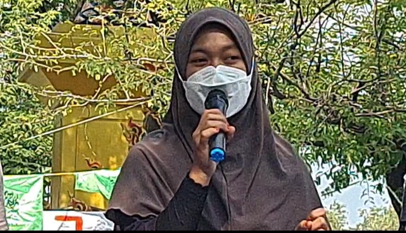 น.ส.ไครียะห์ ระหมันยะ เยาวชนนักเคลื่อนไหวเครือข่ายจะนะรักษ์ถิ่น 