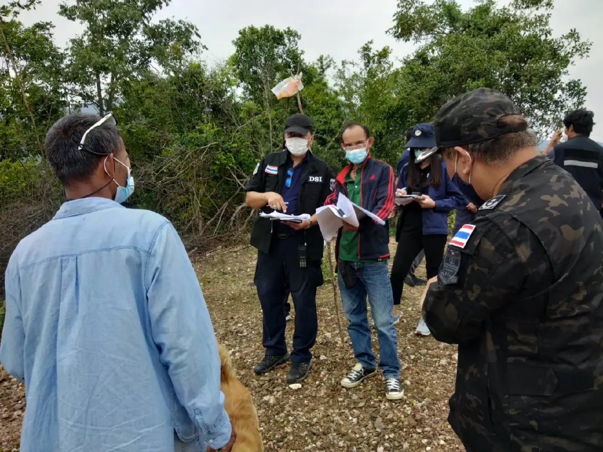 DSI ลงพื้นที่ตรวจสอบการบุกรุกป่าสงวนแห่งชาติป่ายางหัก - เขาปุ้ม จ.เพชรบุรี
