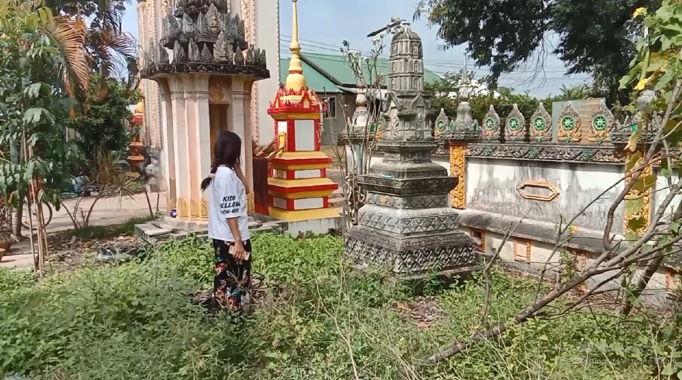 แก๊งจอมขมังเวทย์ ทุบทำลายกำแพงวัด เจดีย์ใส่อัฐิ ขโมยเงินปากผี