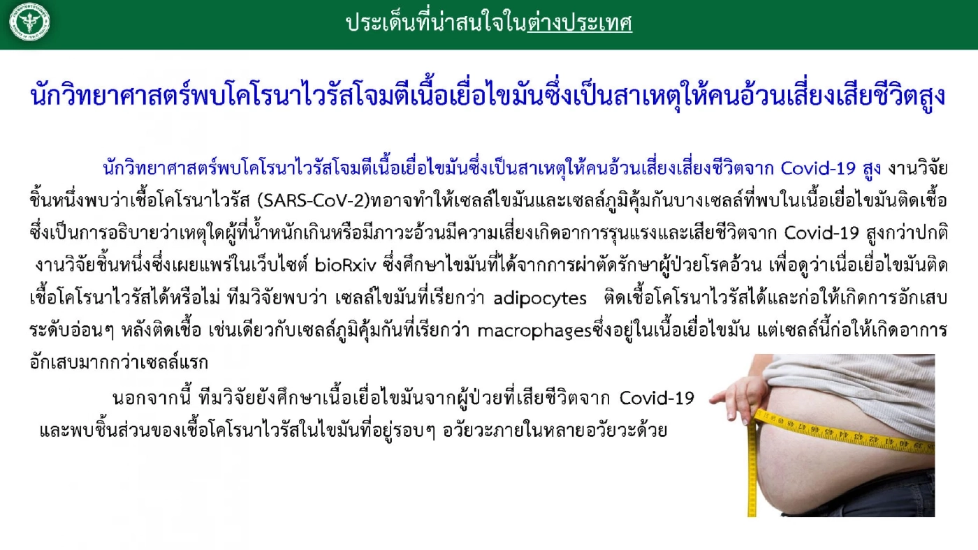 "โอมิครอน" ระบาดแล้ว 68 ประเทศ นักวิทยาศาสตร์พบคนอ้วนเสี่ยงเสียชีวิตสูง