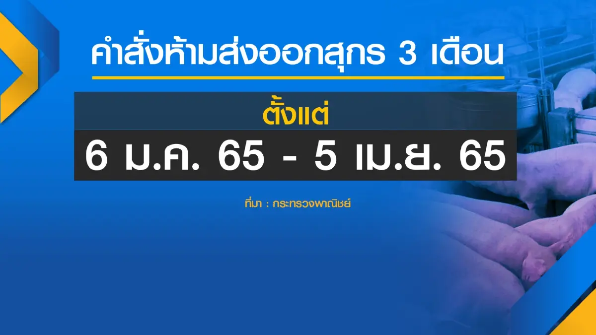 ‘จุรินทร์‘ เคาะห้ามส่งออกหมูเป็น 3 เดือน