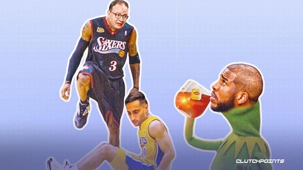 (การแข่งขันเพื่อเป็นนักข่าวที่ดีที่สุดระหว่าง “แชมส์” กับ “วอช” กลายเป็นเรื่องสนุกของแฟน NBA / ภาพจาก ClutchPoints)