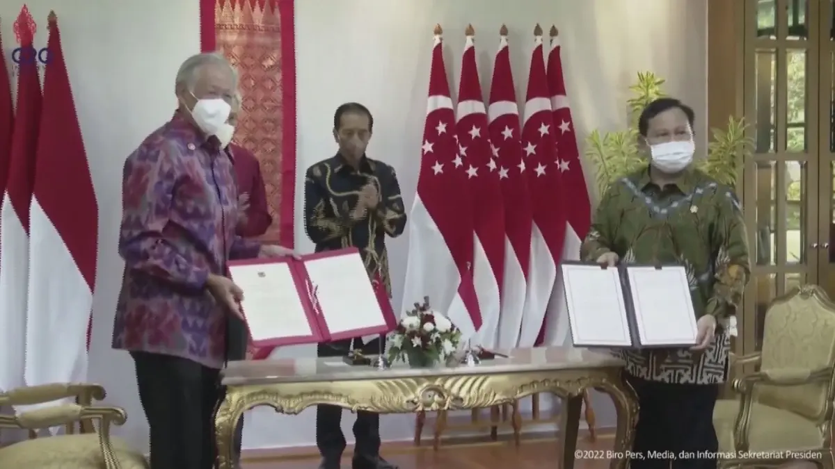 อินโดนีเซีย-สิงคโปร์ลงนามข้อตกลงความร่วมมือสำคัญ