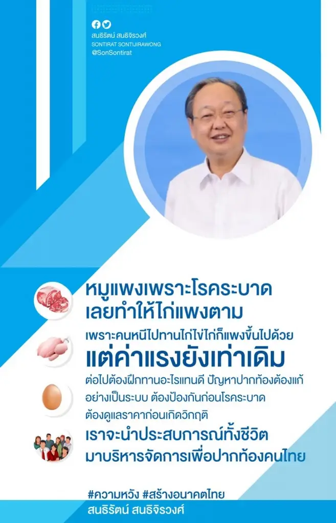 "สนธิรัตน์"เผยปัญหาปากท้องชาวบ้านต้องแก้ที่โครงสร้าง