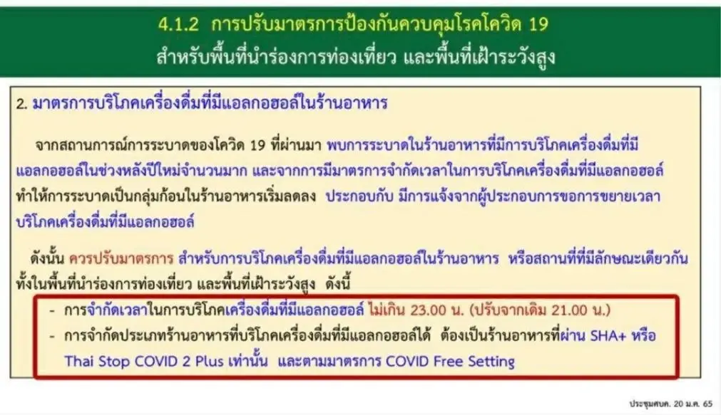 เริ่มวันนี้ นั่งดื่มแอลกอฮอล์ในร้านได้ถึง 5 ทุ่ม  พื้นที่สีเหลือง-สีฟ้า 33 จังหวัด