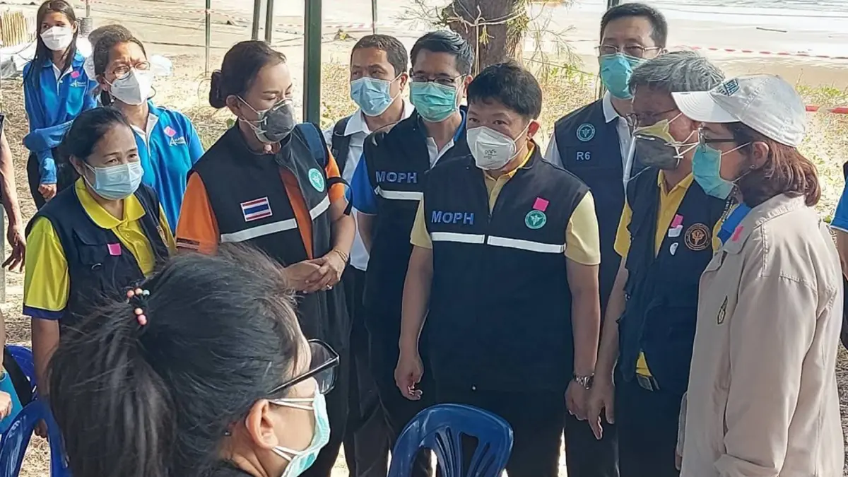 กรมอนามัย ลงพื้นที่ประเมินความเสี่ยงสุขภาพ หลังเกิดเหตุน้ำมันดิบรั่วไหล