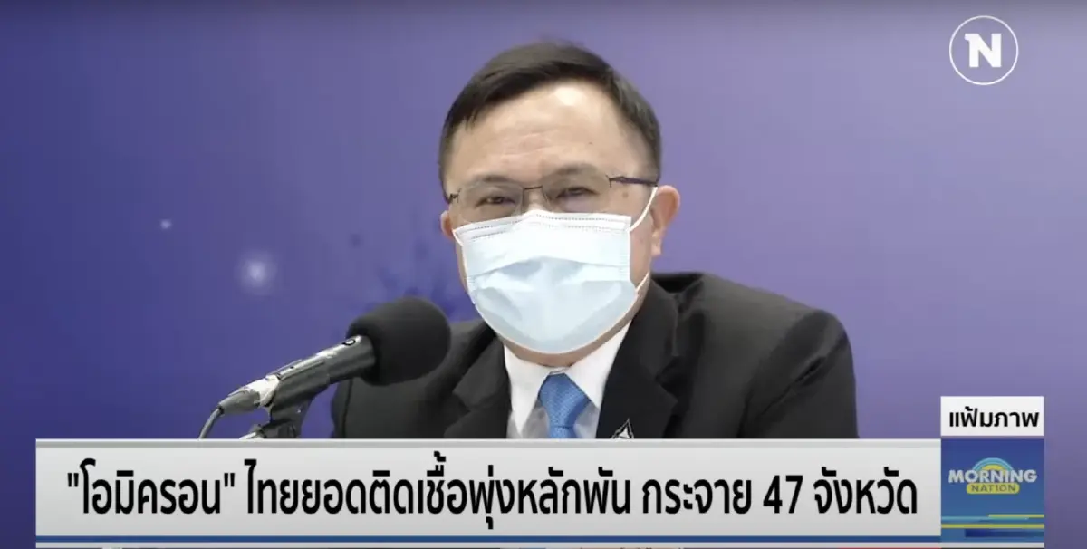 "โอมิครอน" ไทยยอดติดเชื้อพุ่งหลักพัน กระจาย 47 จังหวัด