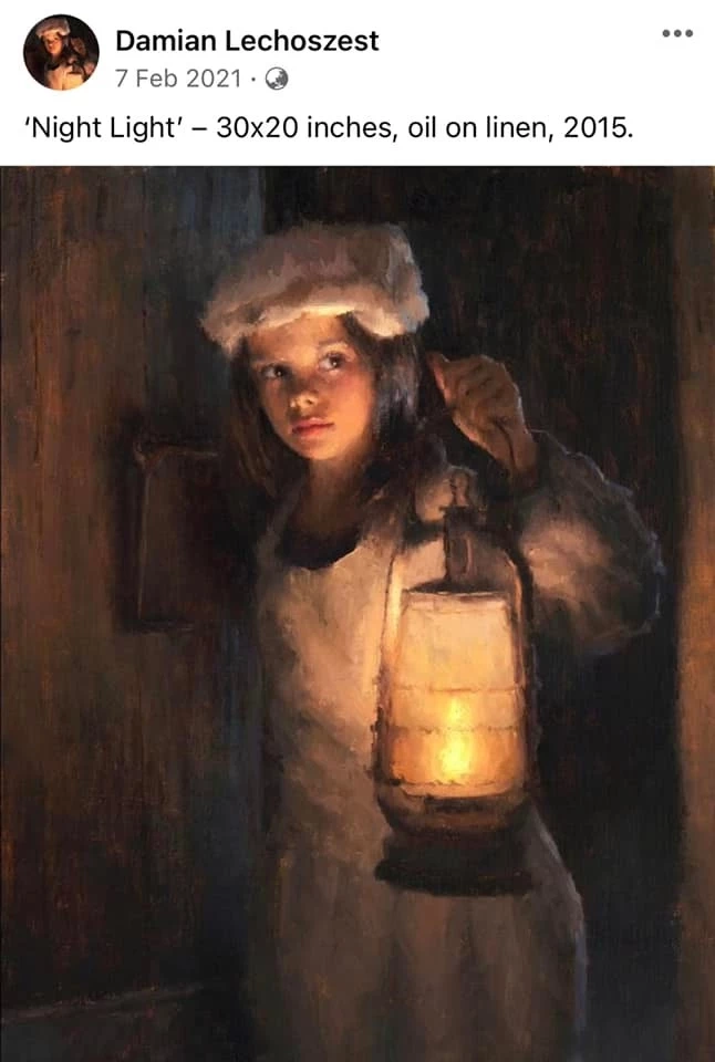 ภาพวาด "Night Light" ศิลปิน "Damian Lechoszest"