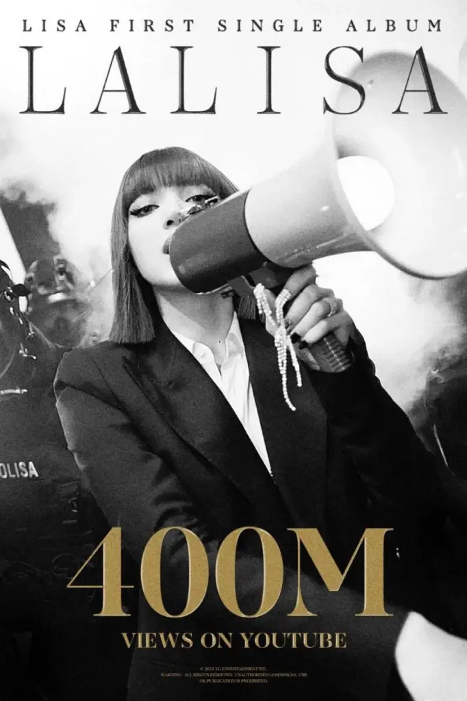 สุดปัง ! ลิซ่าทุบสถิติพา MV “LALISA –MONEY” ทะลุ 400 ล้านวิว
