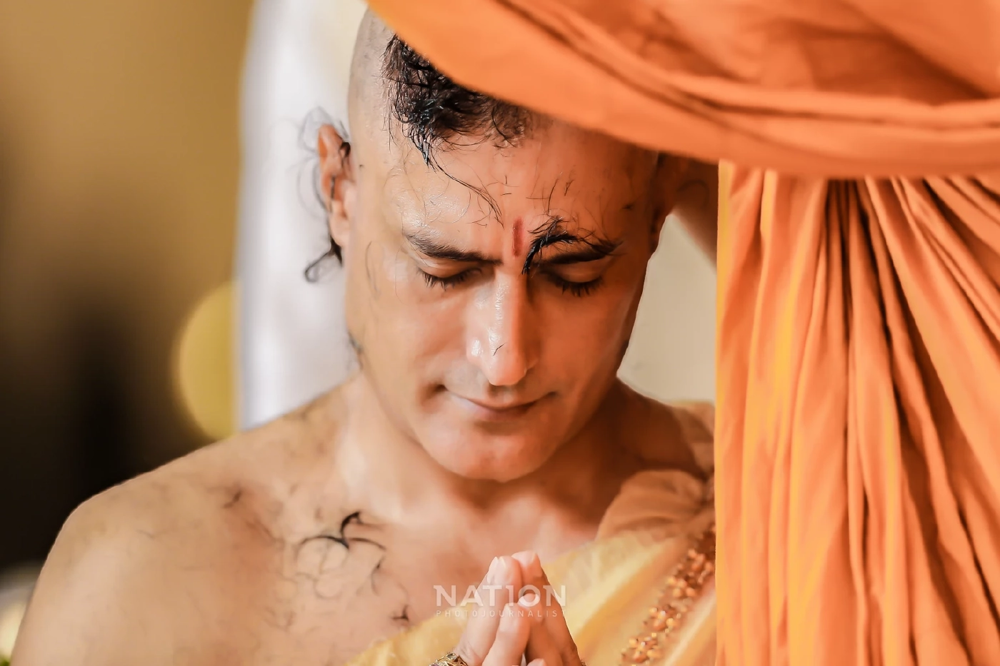 “กากัน มาลิค”  พระเอกหนัง " พระพุทธเจ้า " เข้าพิธีบวชที่ “วัดธาตุทอง”