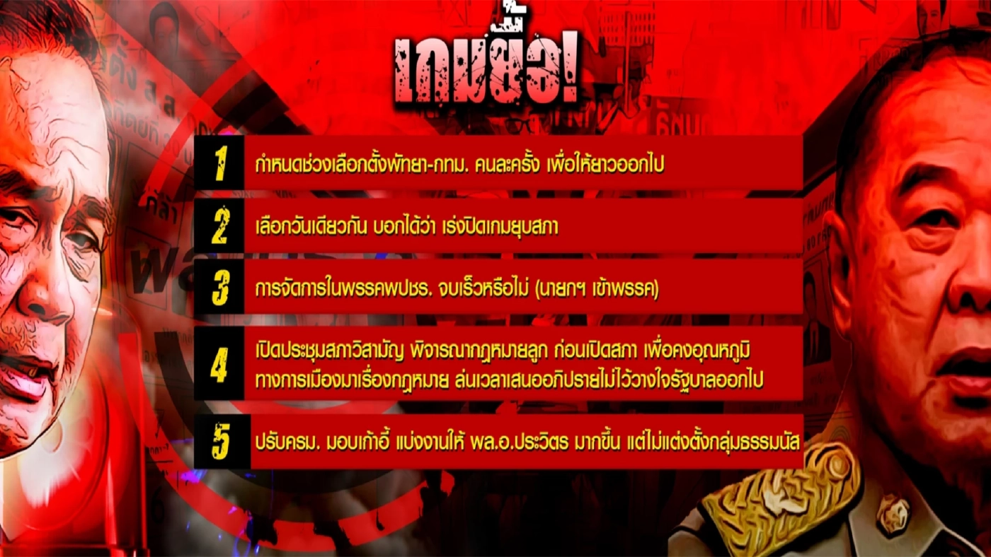 สถานะ"ลุงตู่"สุ่มเสี่ยง สู่เกมเร่งยุบสภาฯ