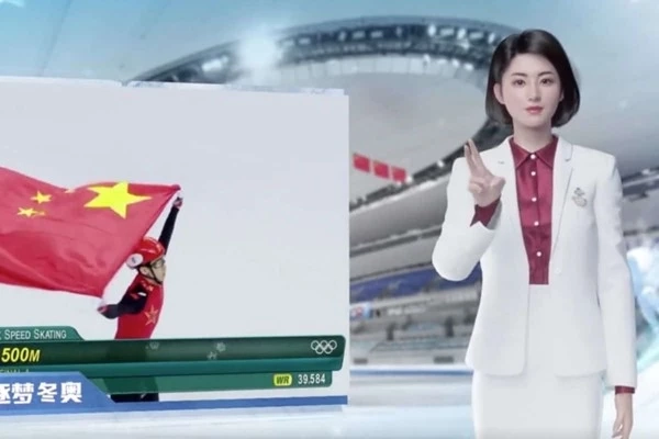 (หลิง หยู่ ผู้ประกาศและล่ามภาษามือเสมือนจริง ผู้สื่อสารกับกลุ่มผู้พิการทางการได้ยิน / ภาพจาก Tencent)