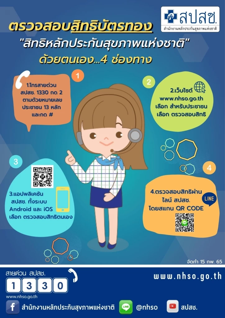 เช็กวิธีการตรวจสอบ"สิทธิบัตรทอง" ด้วยตนเองง่ายๆ เพียง 4 ขั้นตอน