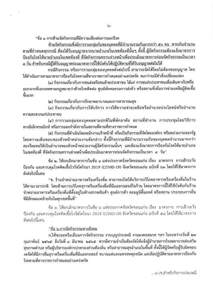 ผู้ว่าฯ ขอนแก่น ออกคำสั่ง "งดขายเหล้า" พื้นที่บลูโซนมีผล 14 วัน
