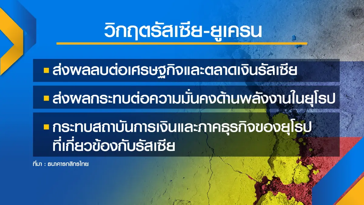 มาตรการ 'คว่ำบาตร' รัสเซียฉุดเศรษฐกิจไทย