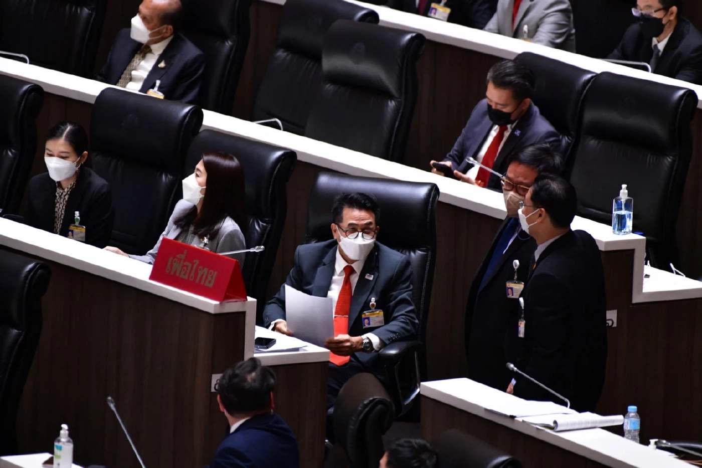 24 ก.พ.65 บรรยากาศการประชุมร่วมรัฐสภาเพื่อพิจารณาร่างพ.ร.บ.ประกอบรธน.ว่าด้วยการเลือกตั้งส.ส. 