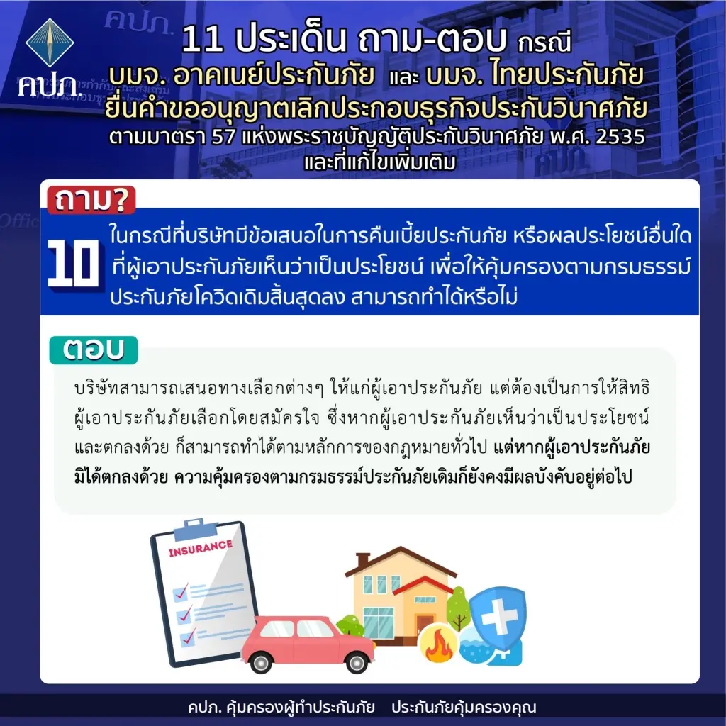 คปภ.ไขปม 'อาคเนย์-ไทยประกันฯ' เลิกกิจการ