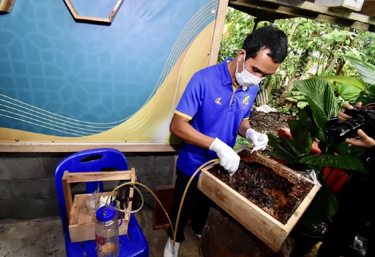 วช. นำสื่อมวลชน ดูความสำเร็จ งานวิจัยเลี้ยงผึ้งชันโรง วิสาหกิจชุมชน จ.สงขลา