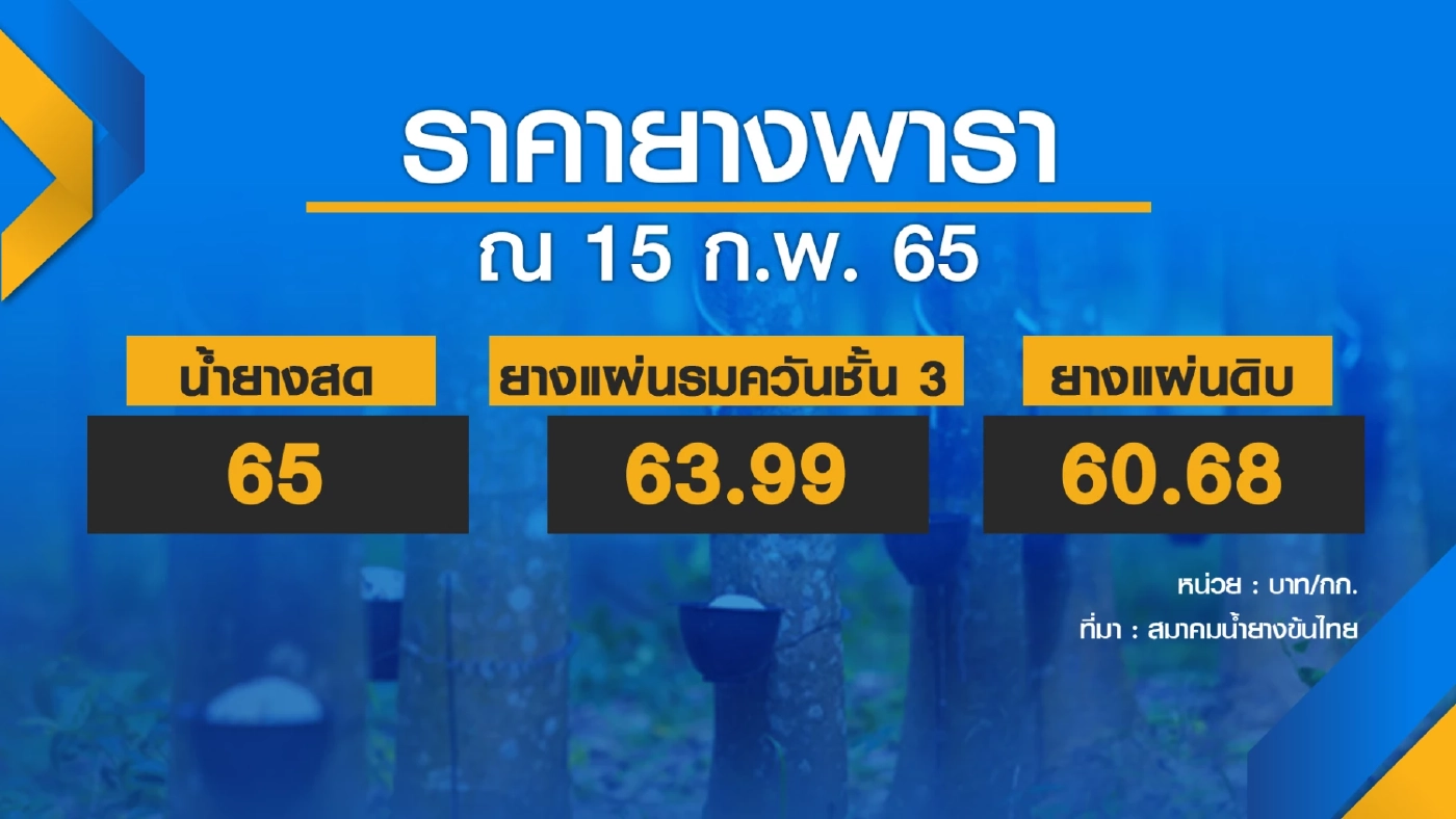 'น้ำยางสด' ทะลุ 65 บาท/กก. เหตุมาเลย์ไร้ผลผลิต