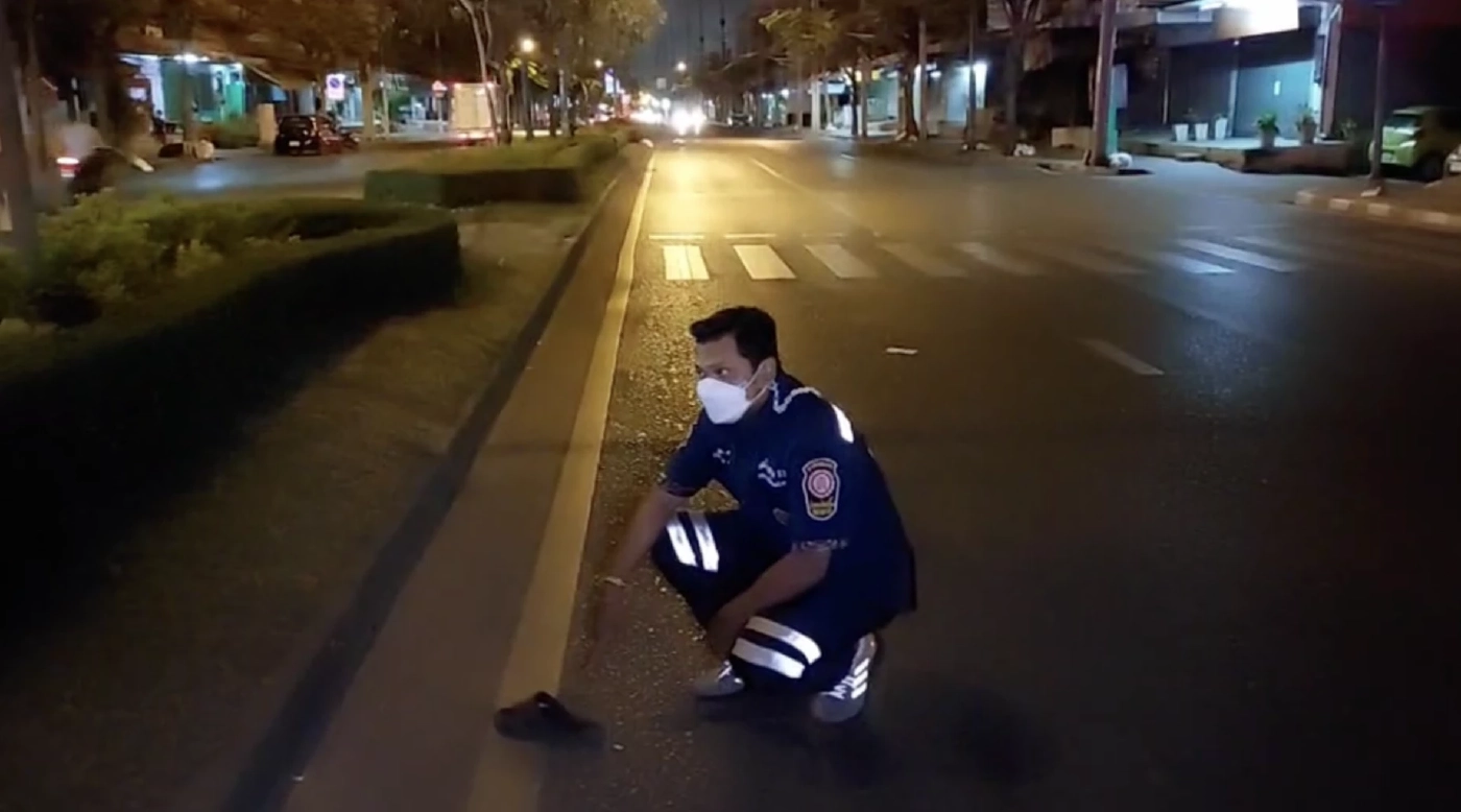 กระบะขับแซงขวา ก่อนพุ่งชนพ่อเฒ่าข้ามทางม้าลาย กระเด็นไกล 5 เมตร เสียชีวิต