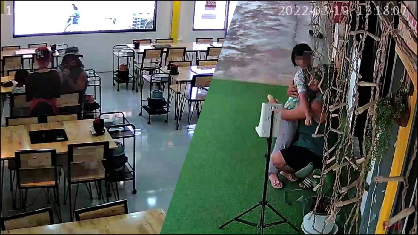 2 พ่อลูกเงินไม่พอแต่ได้กินชาบูฟรี