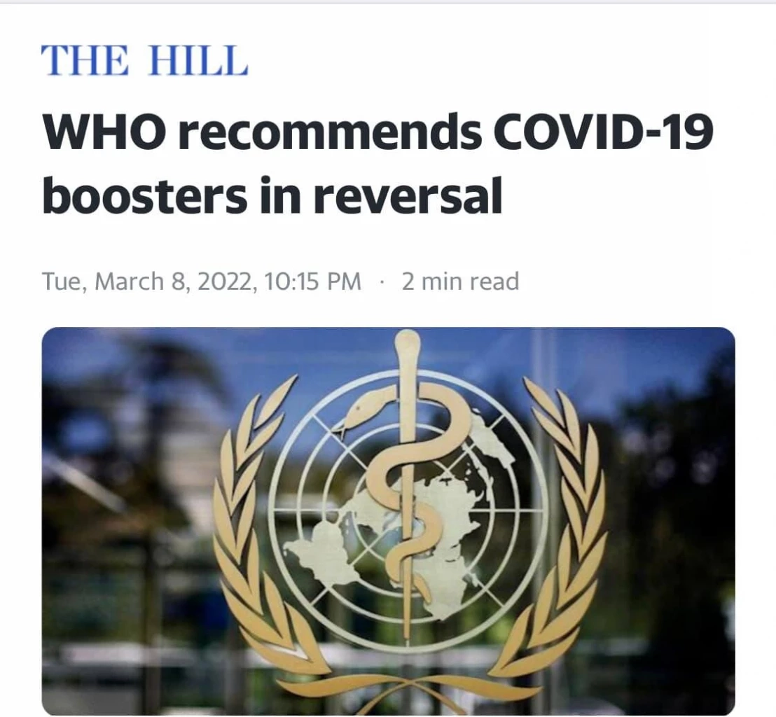 WHO กลับลำแนะ "ฉีดเข็มกระตุ้น" เน้นวัคซีน mRNA ลดป่วยหนัก เสียชีวิต