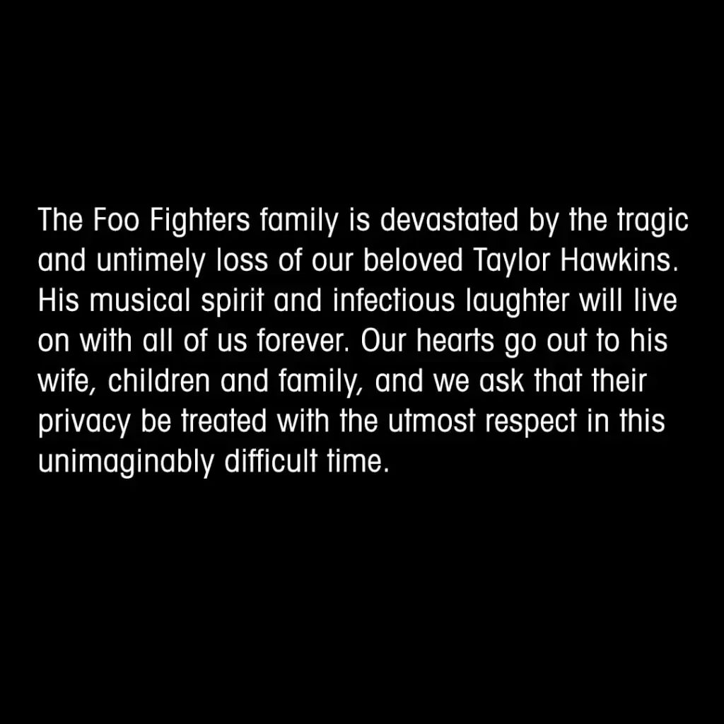 ช็อก! "Taylor Hawkins" มือกลองวง "Foo Fighters" เสียชีวิตด้วยวัย 50 ปี 