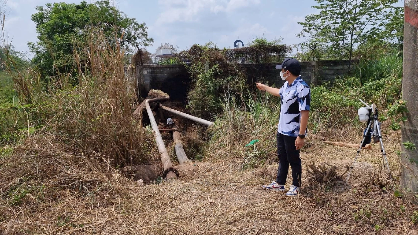 โรงงานไฟฟ้า เขตอุตสาหกรรม 304 แตกรั่วลงคลองรั้ง จ.ปราจีนบุรี 
