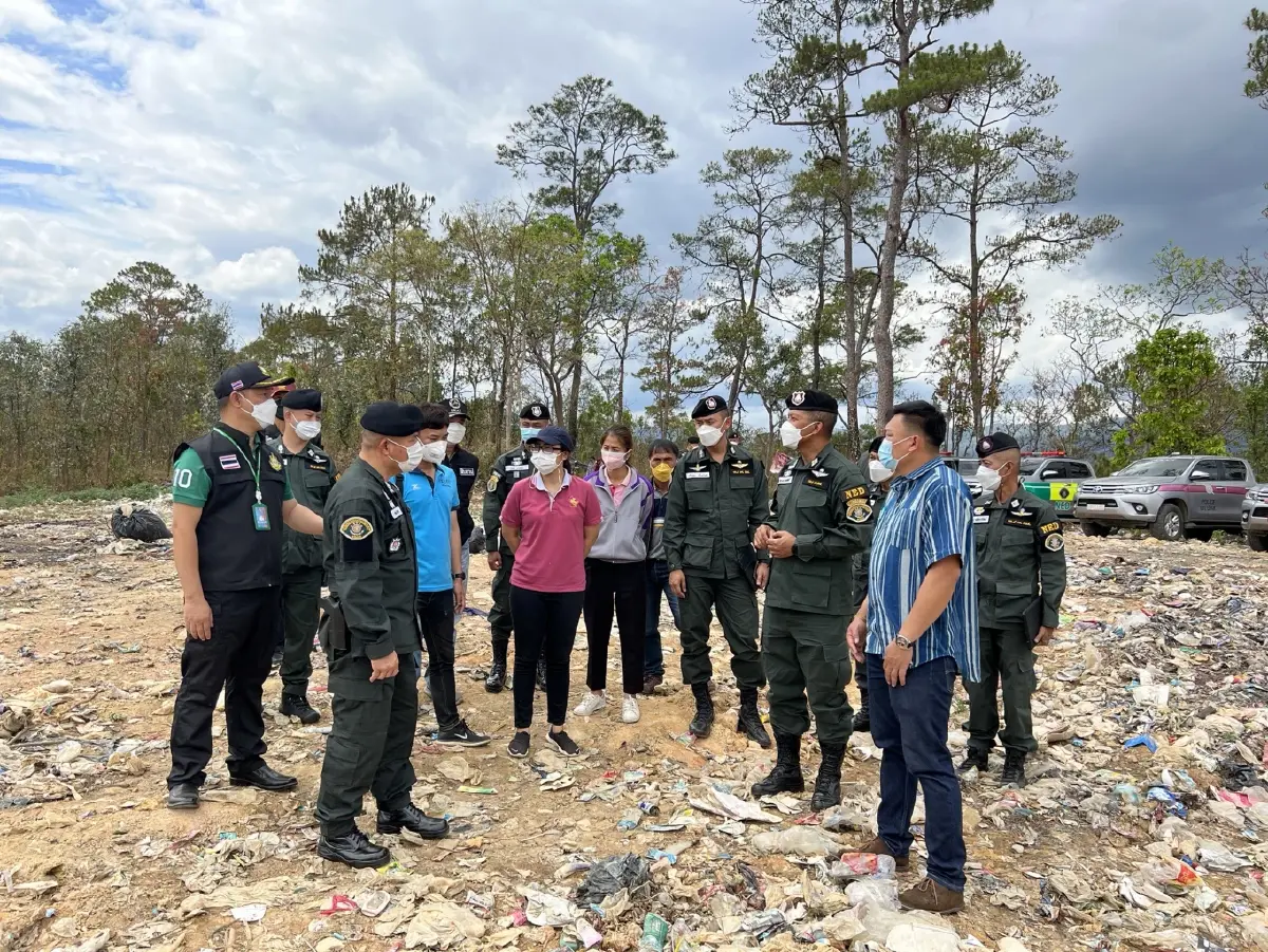 ปทส.ลงพื้นที่อำเภอเวียงแหงปิดบ่อขยะเถื่อนบุกรุกป่าสงวน