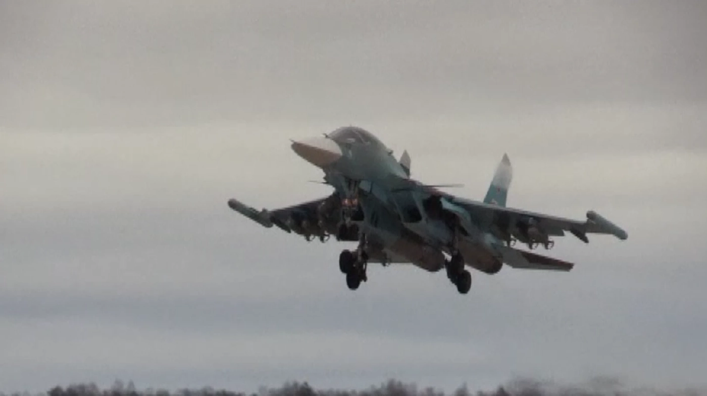 เครืองบินรบ SU-34 ของรัสเซีย