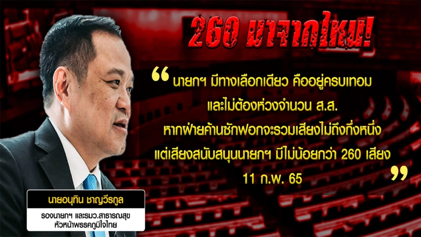 "260 เสียง" จุดพลิกผันชะตากรรมรัฐบาล"ลุงตู่"