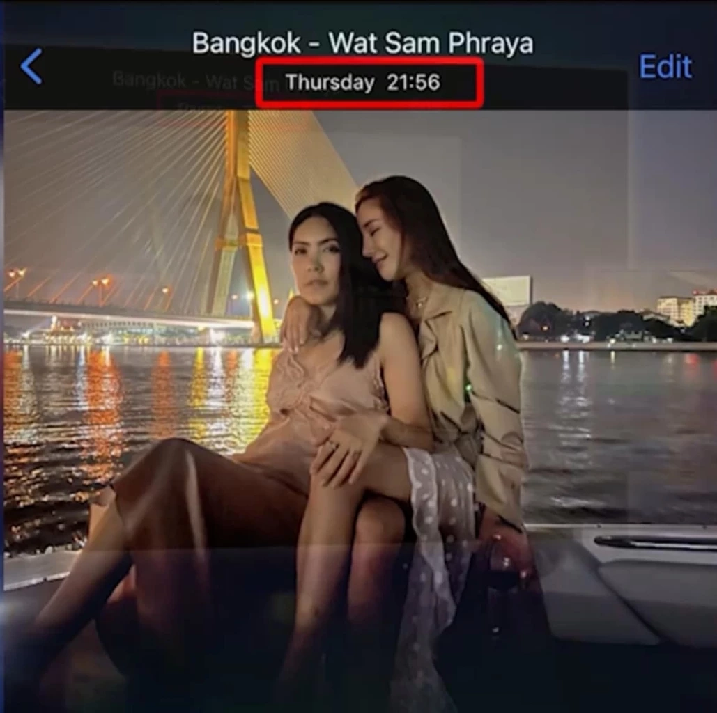 ชาวเน็ตจับโป๊ะ "เวลา" บนรูปถ่ายของ "กระติก" พิกัดไหน - ใช้มือถือใครถ่าย?