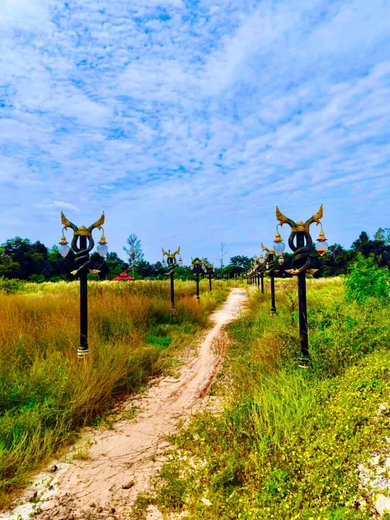 ภาพเสาไฟส่องสว่างสุดประหลาดที่ จ.มุกดาหาร