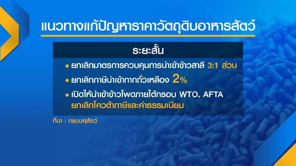 กรมปศุสัตว์เปิด 'นำเข้า-ยกเลิกภาษี' แก้อาหารสัตว์แพง
