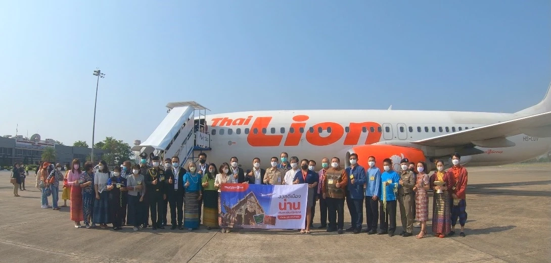 "ไทยไลอ้อนแอร์"เปิดเที่ยวบินปฐมฤกษ์กรุงเทพ-น่าน