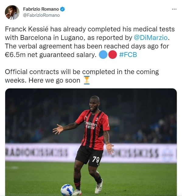 โรมาโน่ยันเอง! "เกสซีเย่" ผ่านตรวจร่างกายรอซบบาร์ซ่าทางการ