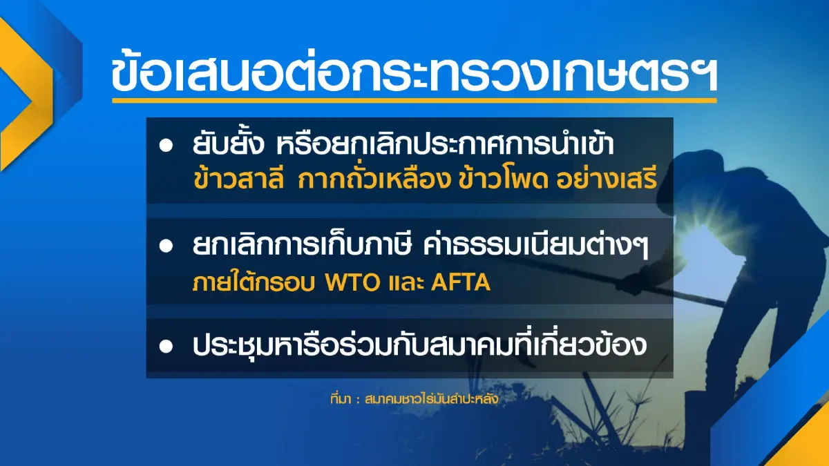 ชาวไร่มันค้านนำเข้าเสรี 'ข้าวสาลี –กากถั่วเหลือง'