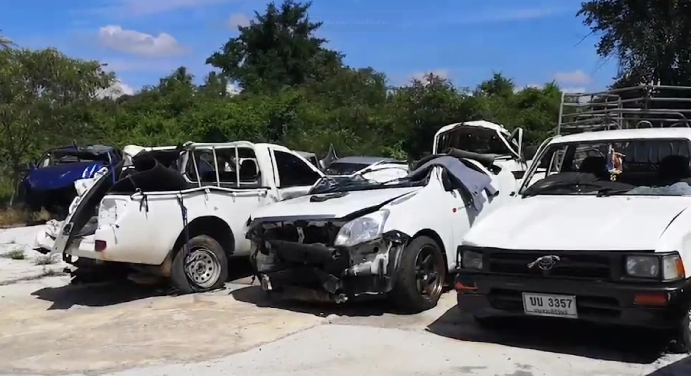 ฟังแล้วขนลุก "แตรรถผีสิง" ซากอุบัติเหตุสยอง ส่งเสียงดังลั่น นาน 20 นาที