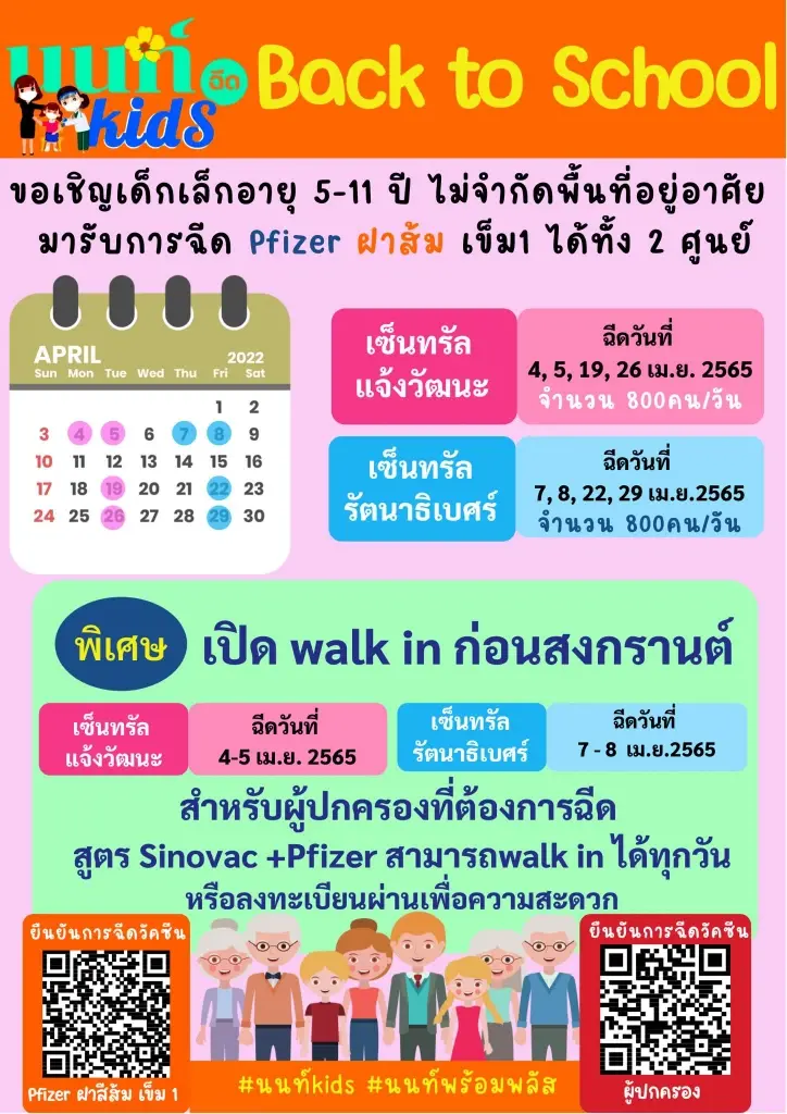 สธ.นนท์ เปิด "วอล์ก อิน" ฉีดวัคซีน ไฟเซอร์ฝาส้ม ไม่จำกัดพื้นที่อยู่อาศัย