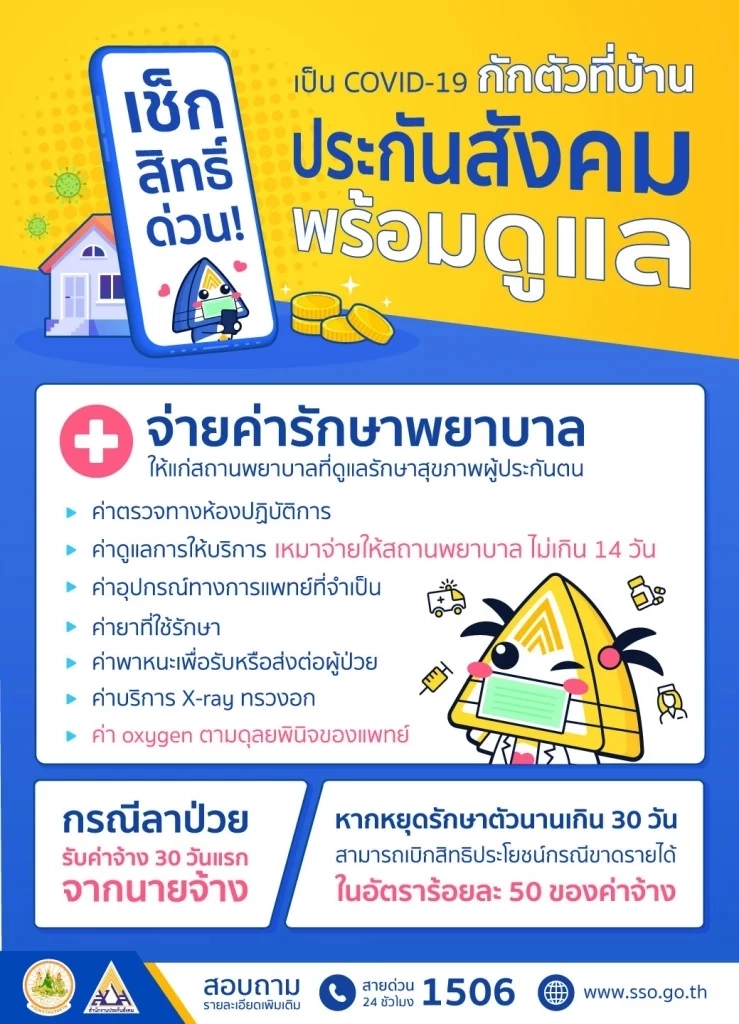 เช็กด่วน ม.40 ติดโควิด รักษาตัวที่บ้าน เบิกค่ารักษาได้หรือไม่ ตรงนี้มีคำตอบ