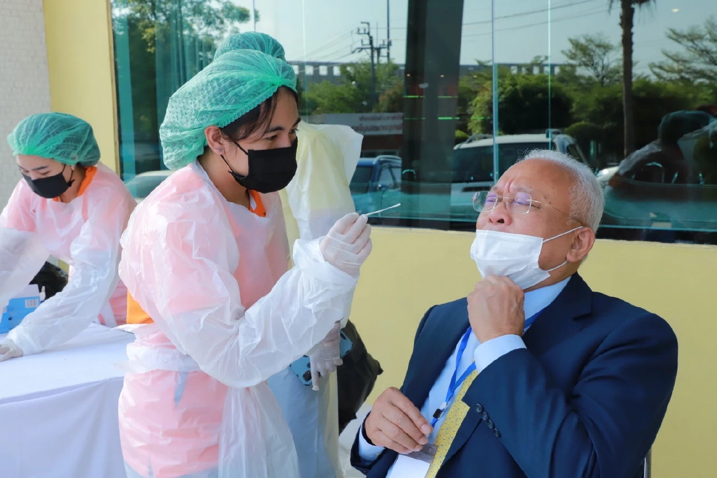 สุเทพ เทือกสุบรรณ   ผู้ร่วมก่อตั้งพรรครปช.เข้าร่วมประชุมใหญ่สามัญประจำปี 