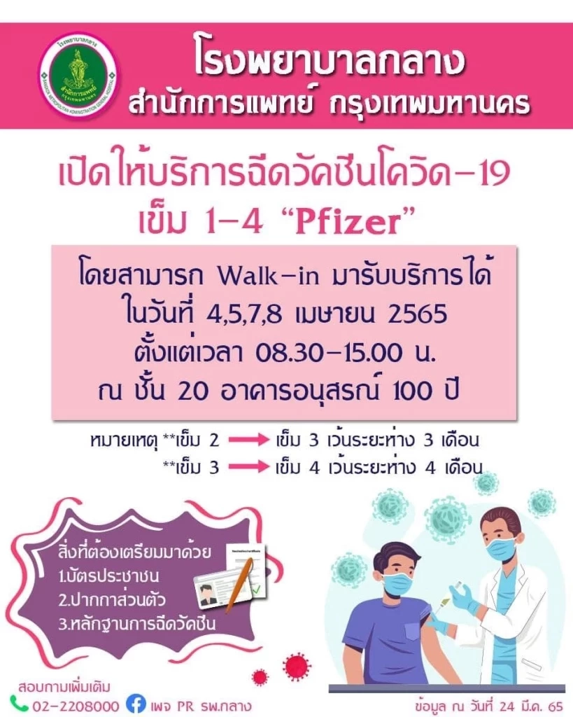 ที่เดียวครบ รวมจุดฉีดวัคซีนโควิดฟรี ไฟเซอร์-แอสตร้าฯ ทั่วประเทศ