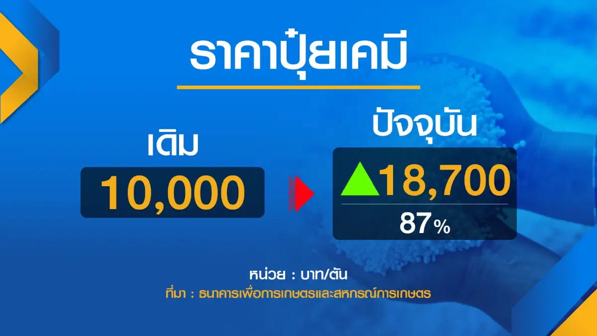 ธ.ก.ส.จ่อปล่อยกู้ 5.6 หมื่นล้าน ลดต้นทุน 'ปุ๋ย' เกษตรกร