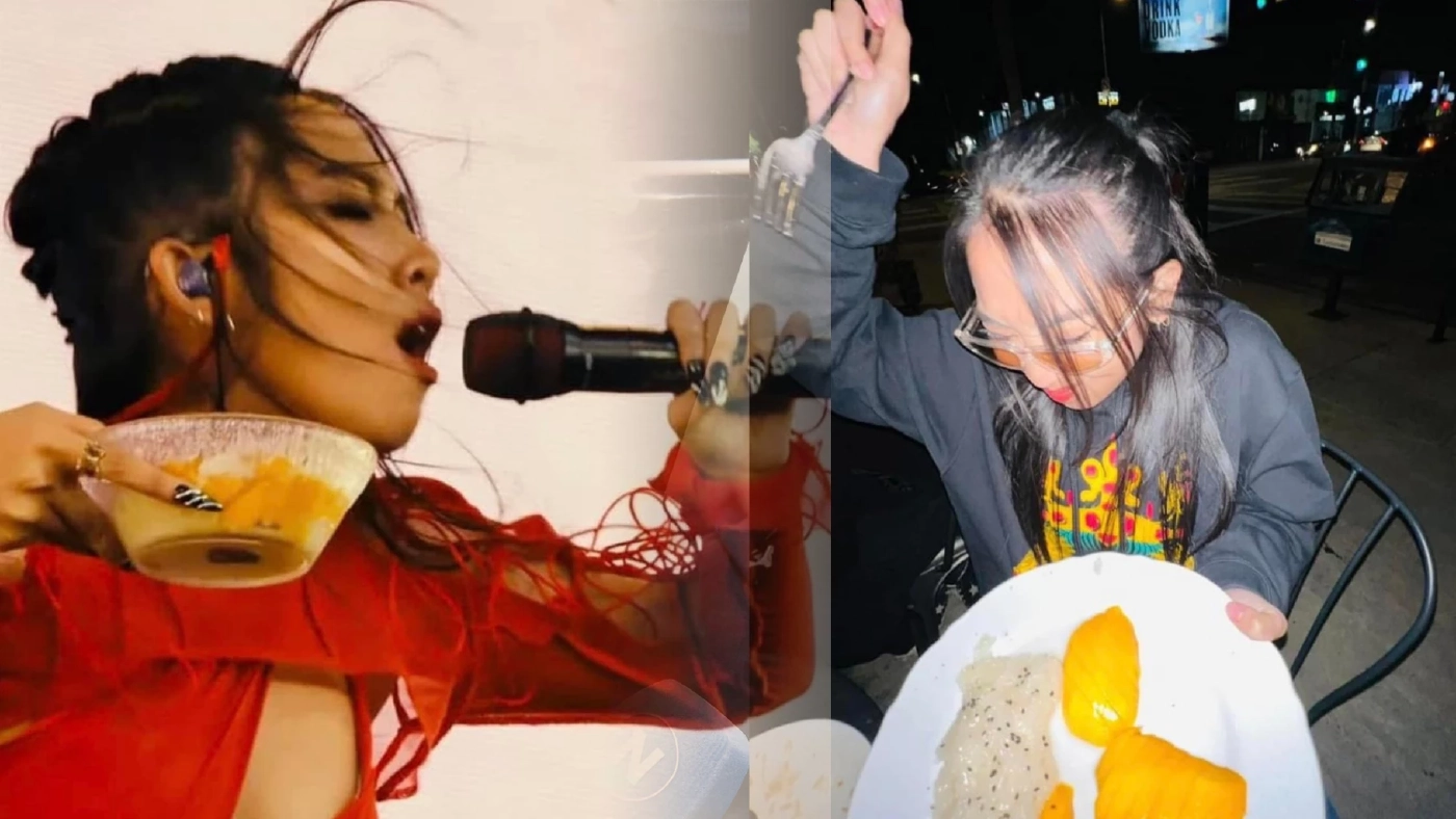 มิลลิ โชว์กินข้าวเหนียวมะม่วงบนเวที Coachella 2022 