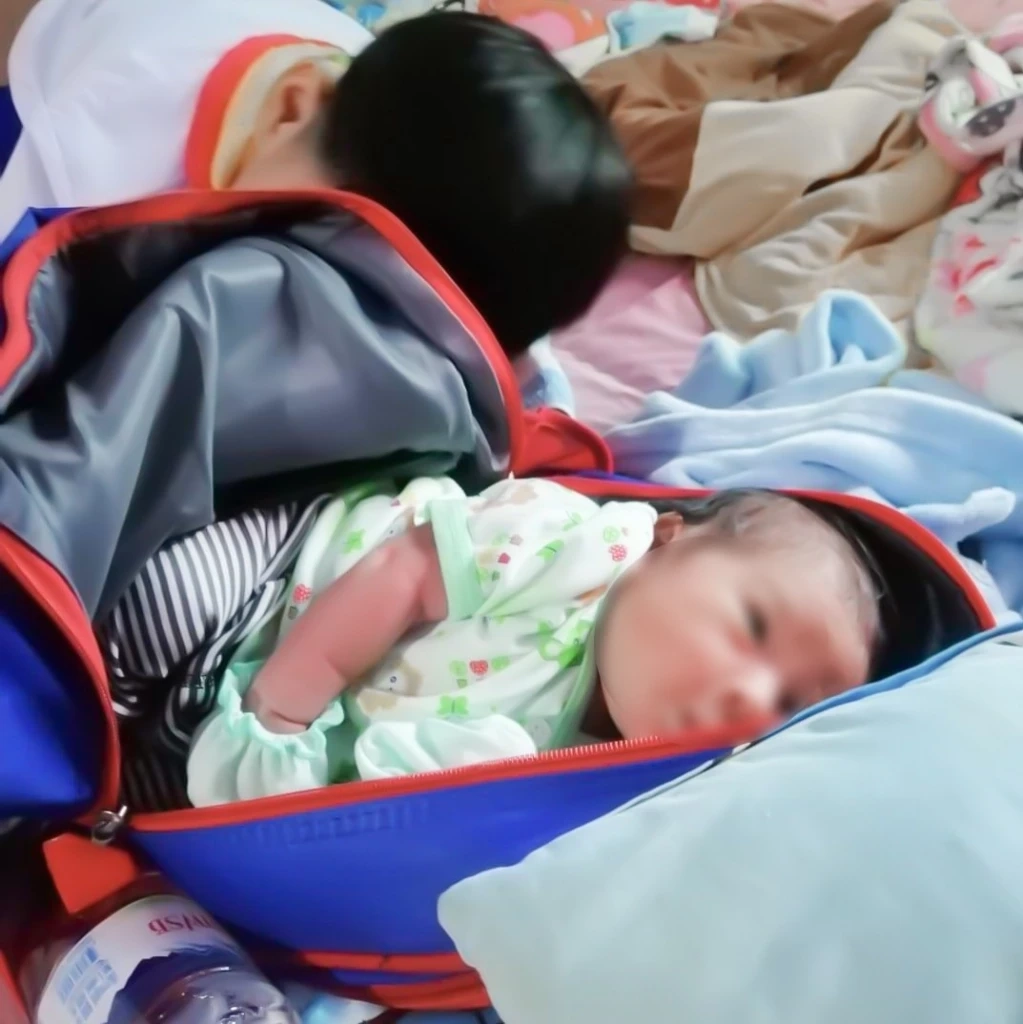 น่ารัก! "พี่ชาย" คลั่งรัก "น้องสาว" อายุ 6 วัน แอบใส่กระเป๋าหวังพาไปเรียน 