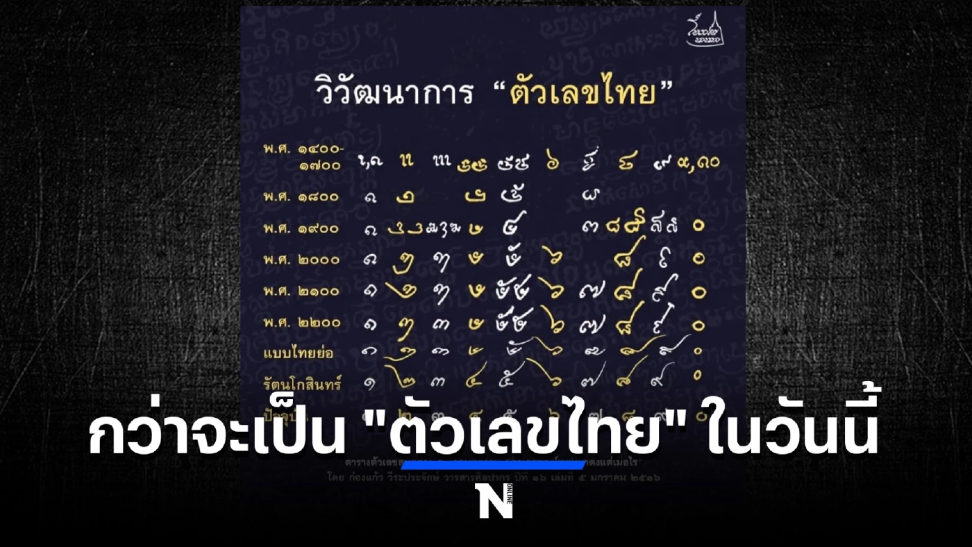 กว่าจะเป็น “ตัวเลขไทย” ที่ใช้ในวันนี้ สู่ยุค 2022 ปลุกกระแส ยกเลิกใช้เลขไทย